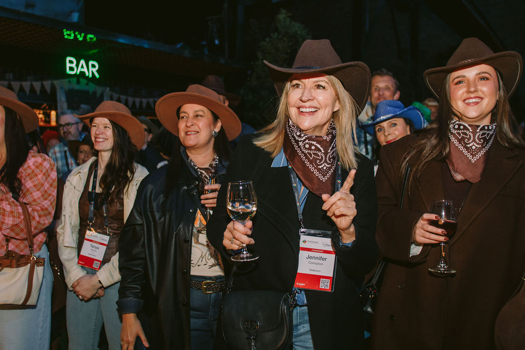 cowboy theme night at a conference